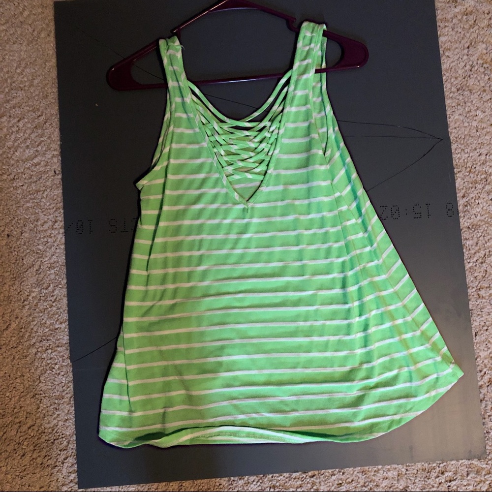 Small Green Striped Tank